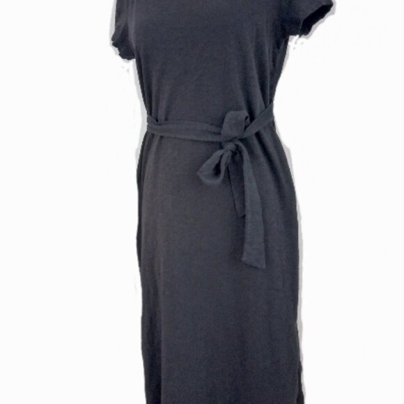 GAP Casual Charcoal Gray Midi Dress with Adjustable Belt – Size XS - Picture 4 of 6
